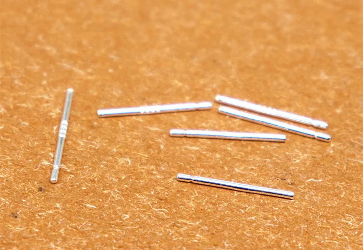 1 Pair Solid S999 Sterling Silver Earring Stud Post Pin Ear Back Stem DIY Jewelry Making Components Findings