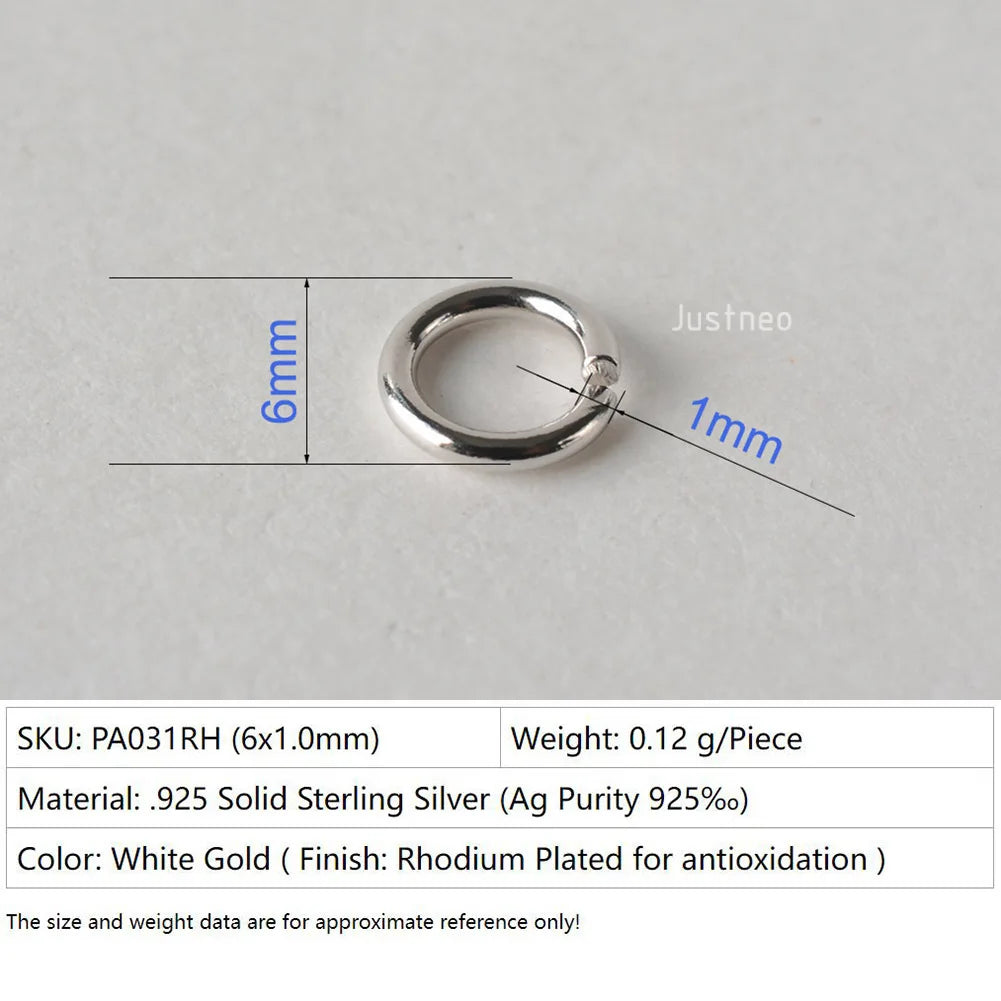 925 sterling silver open jump rings for jewelry making, silver beadnova open jump rings for Jewelry Making Necklace Repair