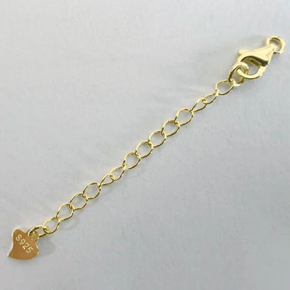 Solid 925 Sterling Silver 8MM Lobster Trigger Clasp with Extender Chain  Rhodium plated