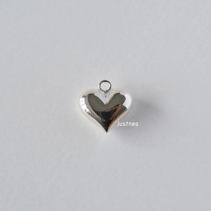 925 Sterling Silver Heart-shaped Charm