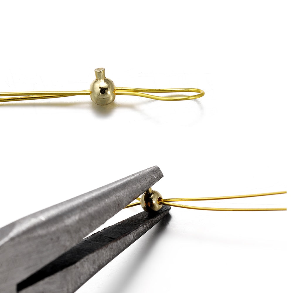 Gold Plated Brass Crimp & End Beads 1mm Hole, 20pcs