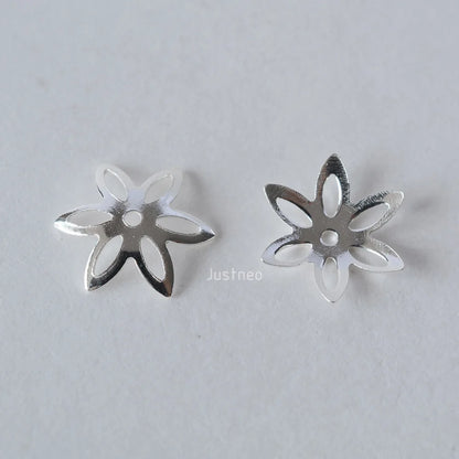solid 925 sterling silver flower bead cap, spacer bead caps, jewelry DIY silver findings/components