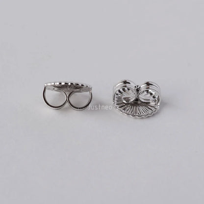 earnut,9.3mm(plain silver) solid 925 sterling silver earring backs,earring friction butterfly back stopper for earstuds