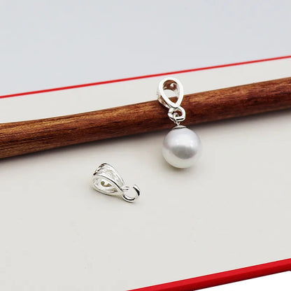 1 PCS Solid 925 Sterling Silver Bail Connector with Open Jump Slider Pendant Clasp Diy Jewelry Making Accessories