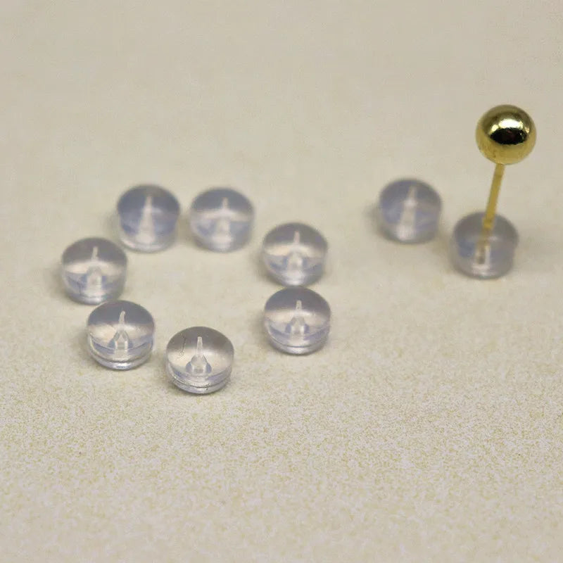 10 Pairs Earring Back with Silicon DIY Accessories for Jewelry Making Components Earring Post Earnut