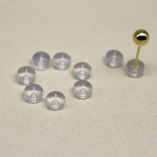10 Pairs Earring Back with Silicon DIY Accessories for Jewelry Making Components Earring Post Earnut