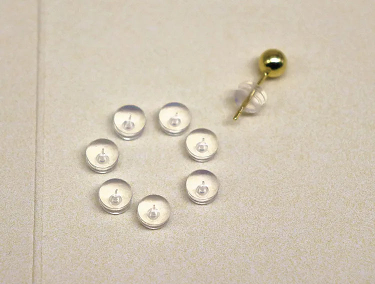 10 Pairs Earring Back with Silicon DIY Accessories for Jewelry Making Components Earring Post Earnut