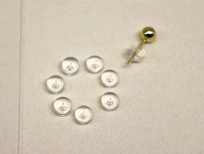 10 Pairs Earring Back with Silicon DIY Accessories for Jewelry Making Components Earring Post Earnut