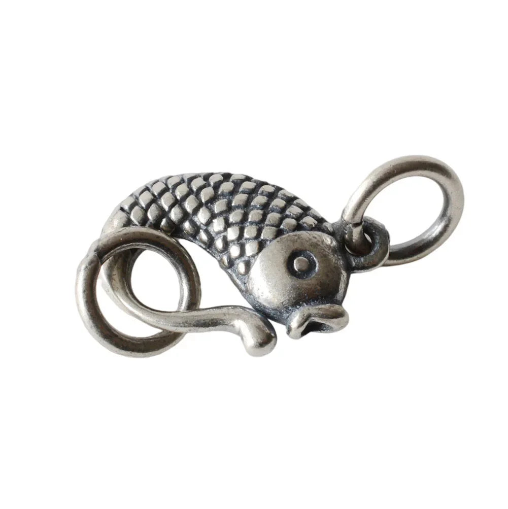 Solid .925 Sterling Silver S Hook Clasp, Oxidized Silver S-Hook Clasp Connector, Antiqued Silver Jewelry Finding