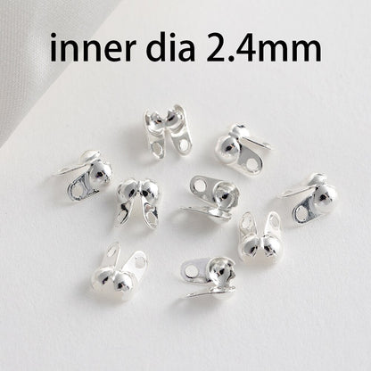 Brass Gold Plating Connector Clasp Ball Chain End Crimps, 100pcs