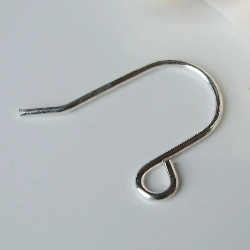 ear hook,15*19*0.8mm solid 925 sterling silver earring wire hooks, sterling silver earring findings accessories,wholesale ,1pair