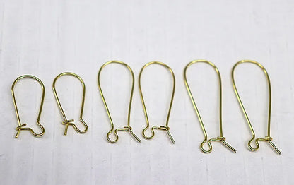 07mm Earring Hook Solid 925 Sterling Silver Ear Wire Hoop DIY Jewelry Making Accessories Supplies Kidney Shaped 1Pair Gold Color