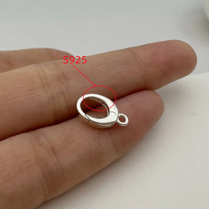 1PCS Solid 925 Sterling Silver Lobster Buckle Spring Buckle Pearl Chain Connector DIY Accessories Making Components Finding