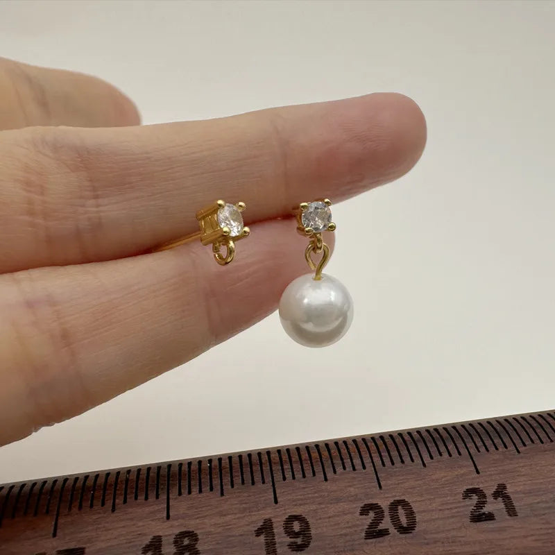 1Pair Solid 925 Sterling Silver Earring Studs with Open Jump RIng 3mm-5mm 4mm DIY Jewelry Making Accessories Finding