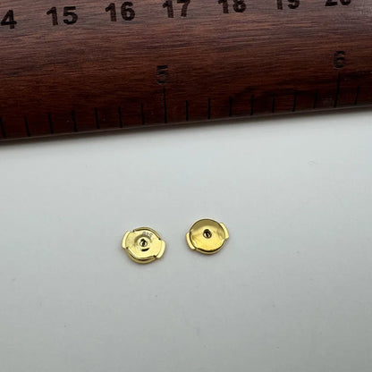 1 Pair Solid 925 Sterling Silver Earring Backs 18k Gold Studs Locking Safety Hypoallergenic DIY Jewelry Making Accessories