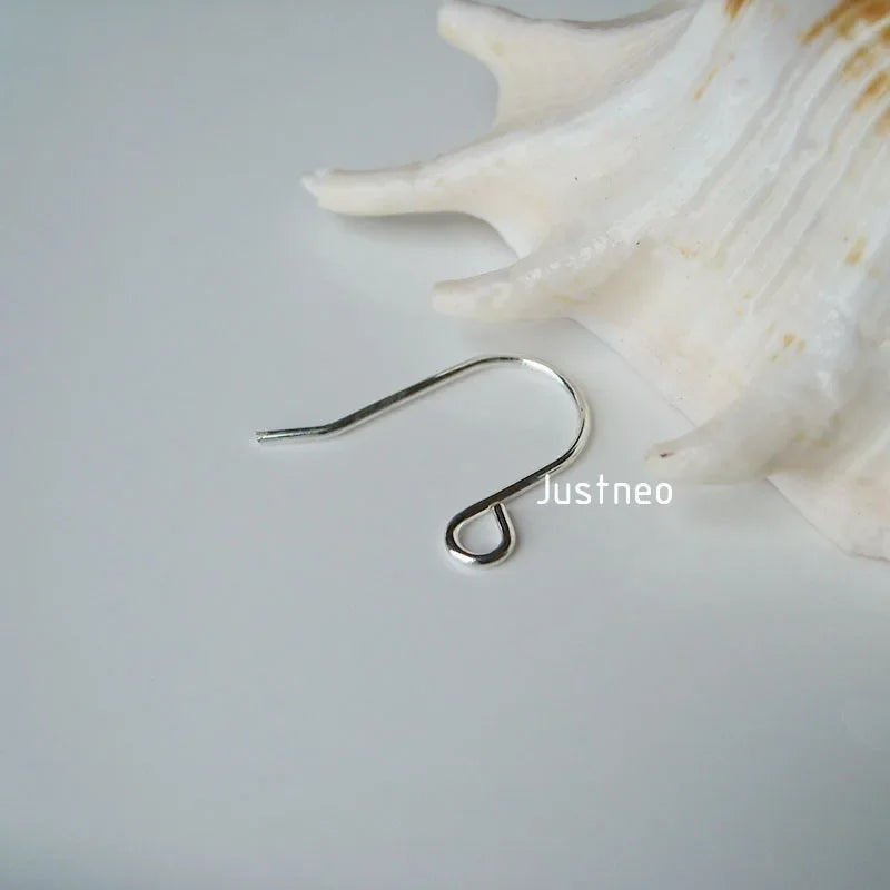 ear hook,15*19*0.8mm solid 925 sterling silver earring wire hooks, sterling silver earring findings accessories,wholesale ,1pair