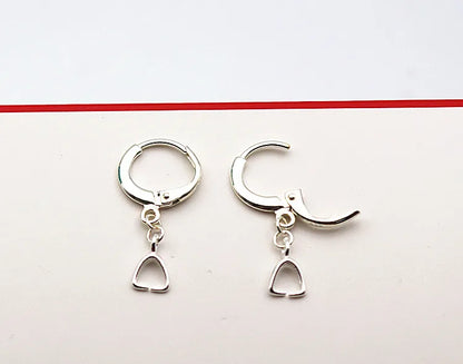 Solid 925 Sterling Silver Earring Hook Leverback Round Earwire with Open Jump Ring Connector for Jewelry Making DIY Accessories