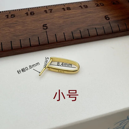 1PCS Solid 925 Sterling Silver Pendant Connector for Jade DIY Jewelry Making Buckle with Neddle Accessories