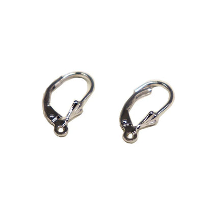 100% 925 Sterling Silver Earwire Hooks Hinged French Leverback with Open Jump Ring Snap Women DIY Original Findings