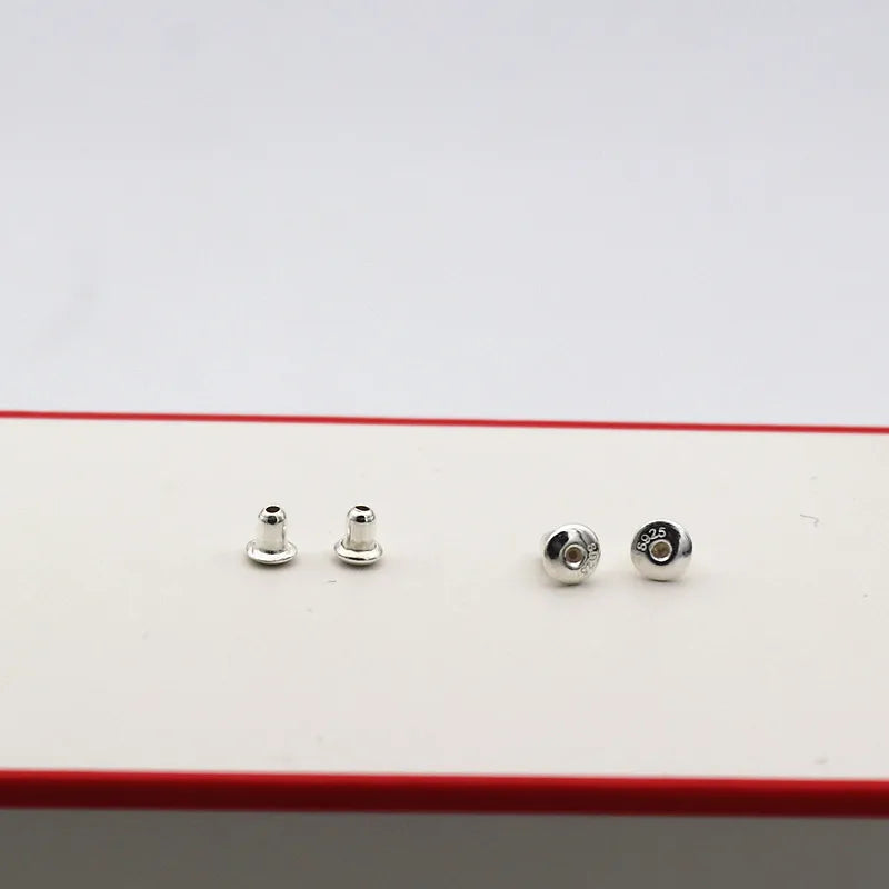 2/2.5mm Earnut for Studs Solid 925 Sterling Silver Earring Back Friction Stopper DIY Jewelry Making Accessories Supplies Finding
