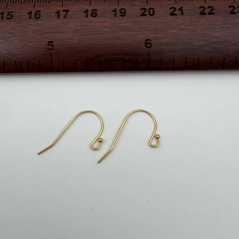 1Pair Solid 925 Sterling Silver Earring Hooks 0.6mm DIY Accessories Making Ear Hook in Various Color Components Finding