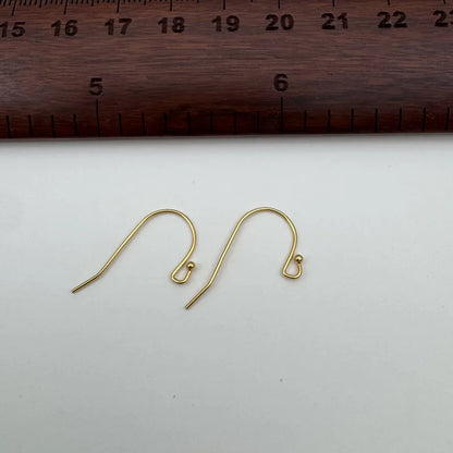1Pair Solid 925 Sterling Silver Earring Hooks 0.6mm DIY Accessories Making Ear Hook in Various Color Components Finding