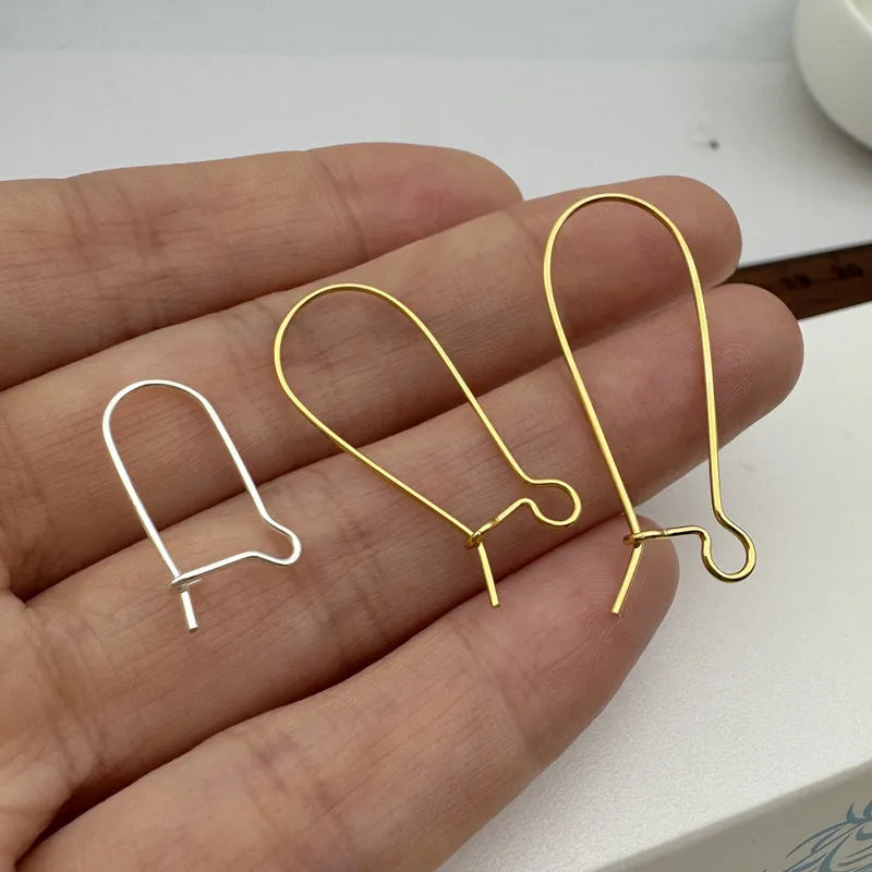 1Pair Solid 925 Sterling Silver Earring Hooks Korea DIY Jewelry Accessories Handmade Making Components Finding