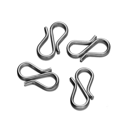 Gold S Shape End Clasps, 20pcs