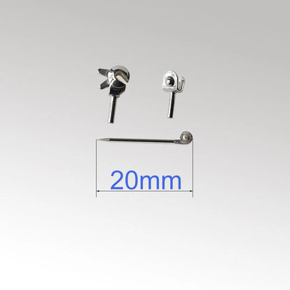 925 Sterling Silver Brooch Pin Backs For Jewelry Making , Silver Brooch Pin kit, Pin Back Straight Locking Jewelry Finding