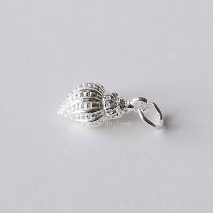 Solid 925 Sterling silver Conch-shaped Charms