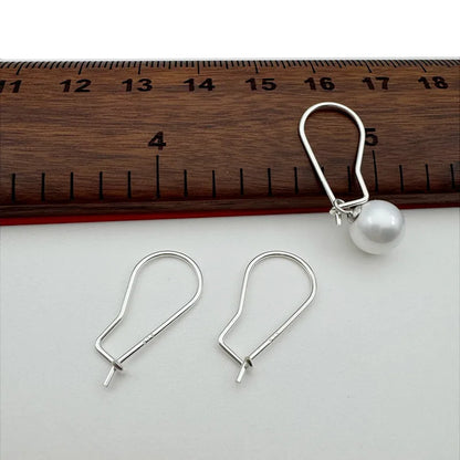 1Pair Solid 925 Sterling Silver 6x18mm Earring Hooks Women Ear Korean Style DIY Accessories Finding Components