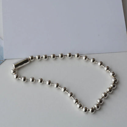 JustNeo Solid 925 Sterling Silver Ball Chain Bracelet and Anklet,Basic Chains for Pendants Charms