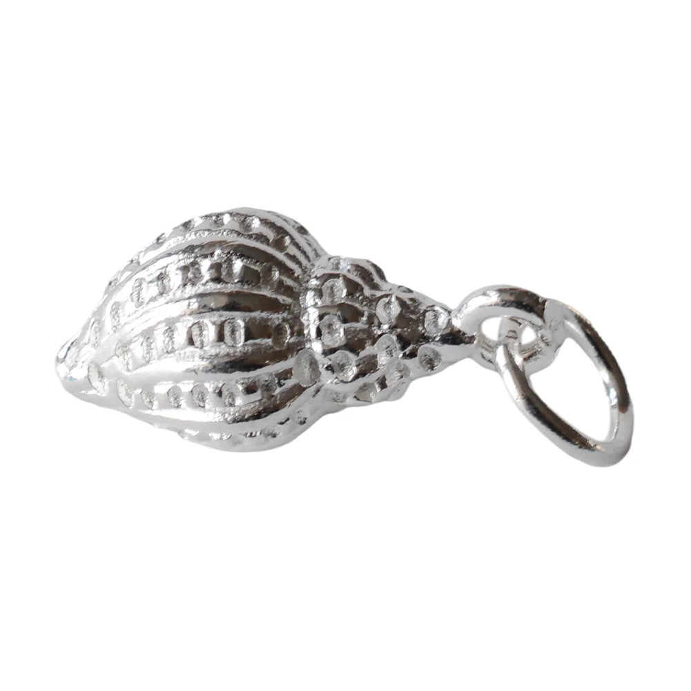 Solid 925 Sterling silver Conch-shaped Charms