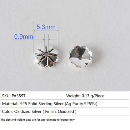 solid 925 sterling silver bead cap, spacer bead caps, jewelry diy silver findings/components PA355