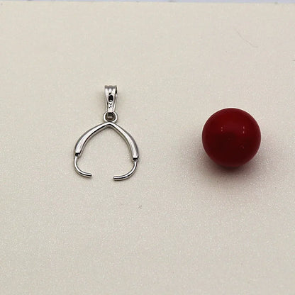 22mm Solid Sterling Silver Bail Pendant Connector Pinch Bail for Round Beads Jewelry Necklace Pendant Making Components DIY