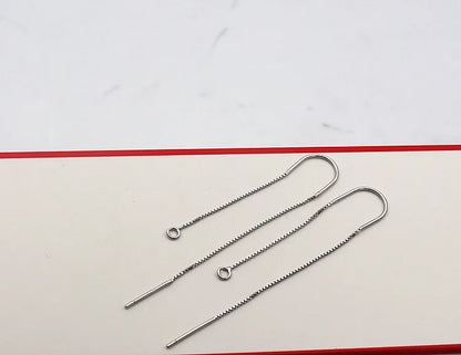 1Pair Solid 925 Sterling Silver Earring Wire Open Loop DIY Jewelry Making for Women Accessories Finding Hypoallergenic 1 Pair