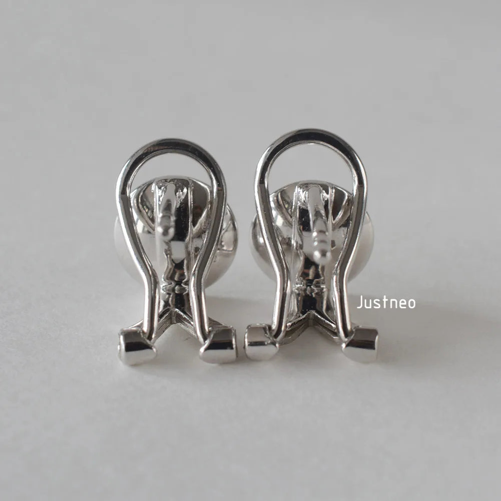925 Sterling Silver Earring Stud Posts and Pull-up Backs with 8mm Pearl earring cups for Jewelry making supplies