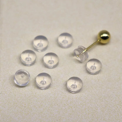 10 Pairs Earring Back with Silicon DIY Accessories for Jewelry Making Components Earring Post Earnut