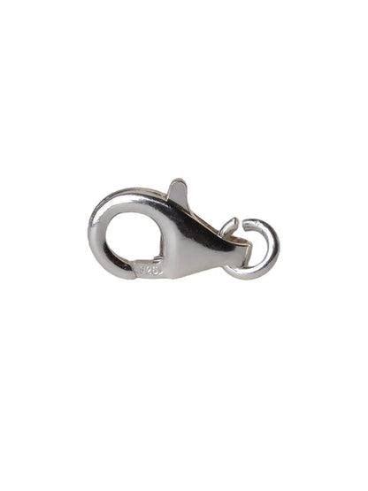 Solid 925 Sterling Silver Lobster Claw Clasp, snap clasp with 1 Open Jump Ring 8-16mm