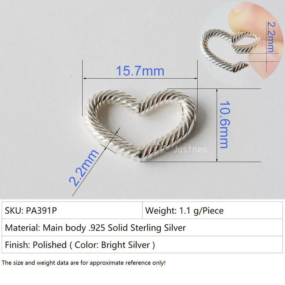 Solid 925 Sterling Silver Spring Rings, Spring Snap Clip Hooks silver Metal Split Rings Small Clamp Clasp for Jewelry Making