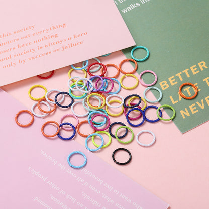 50pcs 8-12mm Colorful Twist Jump Rings