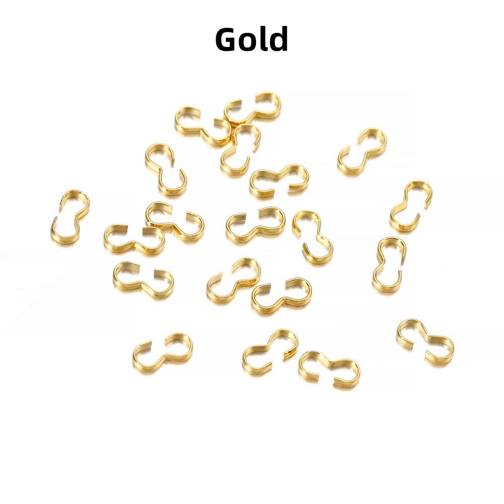 4x8mm Gold Clasp Connectors, 100pcs