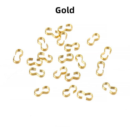 4x8mm Gold Clasp Connectors, 100pcs