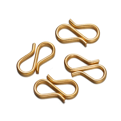 Gold S Shape End Clasps, 20pcs
