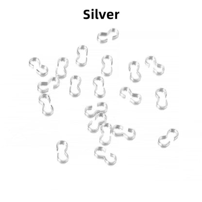 4x8mm Gold Clasp Connectors, 100pcs