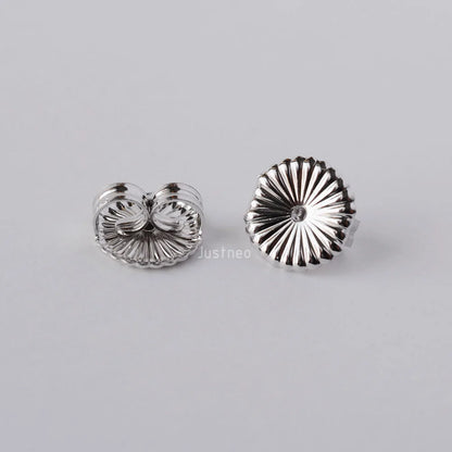 earnut,9.3mm(plain silver) solid 925 sterling silver earring backs,earring friction butterfly back stopper for earstuds