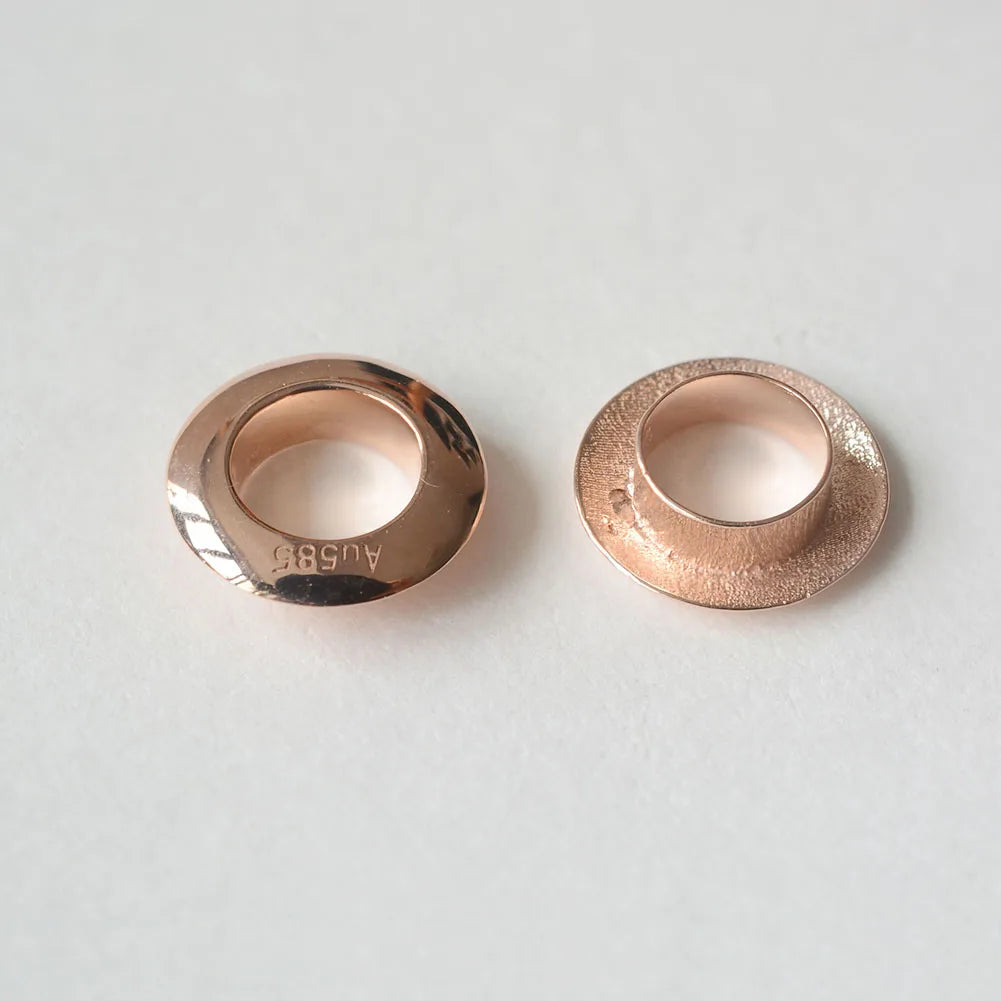 AU585 Solid 14k Carat Gold Eyelet Rivets for Big Hole Beads, jewelry DIY gold findings/components