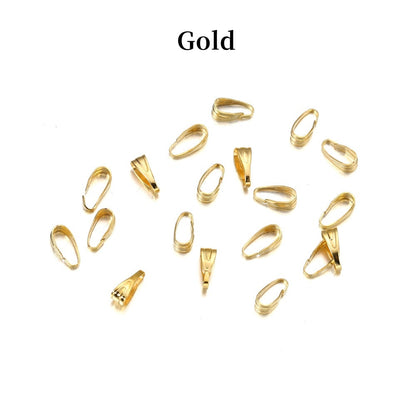 7-8mm Gold Clips Connectors, 100pcs