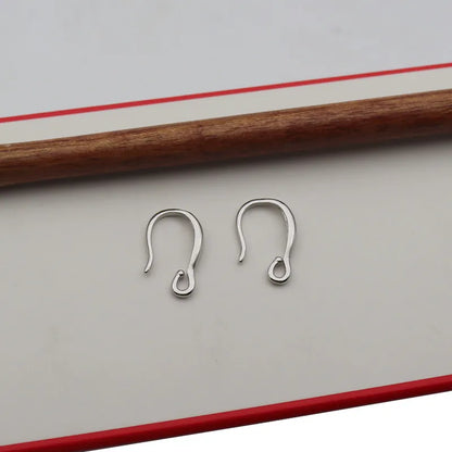 1 Pair Solid 925 Sterling Silver Earring Hook Short DIY Accessories Making Components Finding