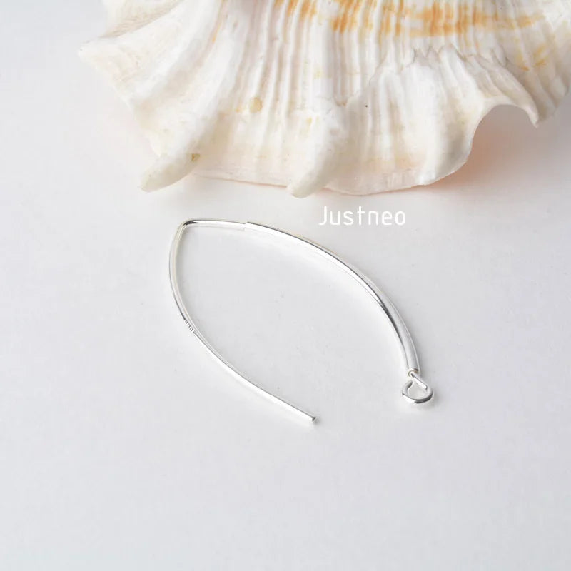ear hook, solid 925 sterling silver earring wire hooks, sterling silver earring findings components, Jewelry DIY Findings